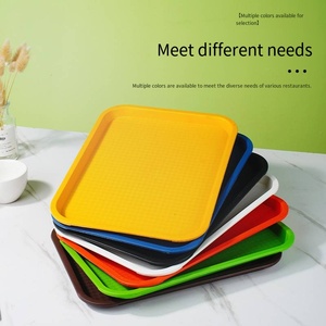 Plastic Eco-Friendly Heavy-Duty Rectangular Serving <strong>Tray</strong> for Hotels Restaurants Anti-Slip Surface <strong>Large</strong> Food Service <strong>Tray</strong> - Product Image 5