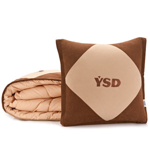 ผ้าห่มเย็นยี่ซิดาน ขนาด 42x42 ซม. ขยายเป็น 120x150 ซม. ผ้าฝ้ายกำมะหยี่เกาหลี สีพื้น สำหรับใช้ในรถยนต์ โซฟา สำนักงาน หรือนอนกลางวัน - Product Image 2