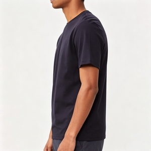 Vendita all'Ingrosso di T-Shirt in Puro Cotone 100% per Uomo, <span class=keywords><strong>Abbigliamento</strong></span> <span class=keywords><strong>Sportivo</strong></span> Casual con Stampa Logo Personalizzata - Product Image 4