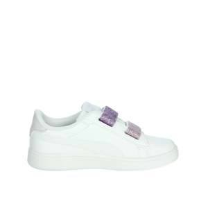 Zapatillas Puma para Niña, Blancas y Moradas, con Cierre de Velcro, Modernas, de Lona - Product Image 4