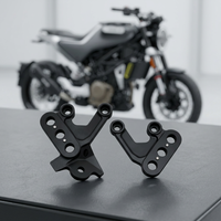 Support de montage inférieur en aluminium pour repose-pieds de moto, pièce de rechange noire