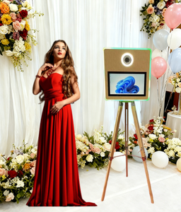บูธถ่ายภาพกระจกวิเศษลดราคาพิเศษ พร้อมหน้าจอสัมผัส กล้องถ่ายรูปในตัว และเครื่องพิมพ์ (ตัวเลือกเสริม)  พร้อมกระเป๋าเดินทางแบบแข็ง  <span class=keywords><strong>สี</strong></span>เมทัลลิก - Product Image 2