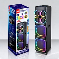 Enceinte portable sans fil MT-1212, 100W RMS, 12 pouces, USB, AUX, RGB, micro intégré, télécommande, son large bande, idéale pour les soirées