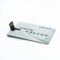 Memoria USB transparente de la tarjeta de crédito del negocio del logotipo 8GB 16GB 32GB de la impresión del BAO-001Customized