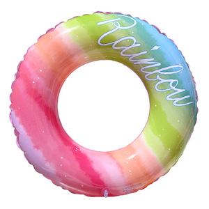 Bouée de natation gonflable à motif floral dégradé pour enfants, flotteur sous-aisselle pour sports aquatiques et piscine, prête à être expédiée - Product Image 4