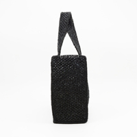 Sacs à main de luxe personnalisés avec logo, collection été 2025, vente en gros, sacs à main pour femmes couleur unie, sacs de plage noirs