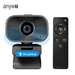 Anywii auto focus HD 1080p web cam with remote control 30fps web camera for pc with speaker and microphone web camera full hd