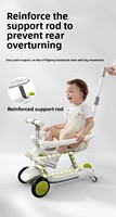 Valise multifonctionnelle Lecoco PP pour bébé, chariot de transport, boîte de rangement, capacité 20 pouces, valise à roulettes portable pour enfants