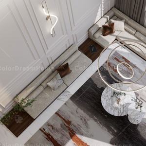 مجلس عربي مقطعي مخصص أثاث المجلس أريكة عربية أرضيات تصميم داخلي مجلس عربي - Product Image 5