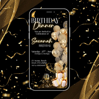 Cartes d'invitation personnalisées haut de gamme imprimées, noires et dorées, avec motif diamant, pour fêtes d'anniversaire et fournitures de fête