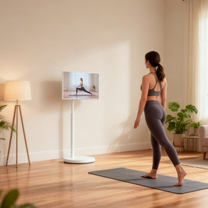 Televisor Inteligente Android Portátil de 21.5 Pulgadas, Pantalla Táctil Blanca 1080P, con Wifi, Cámara, Función en Vivo para Uso en Interiores, con Funcionalidad Móvil, 180mm Ver - Product Image 4