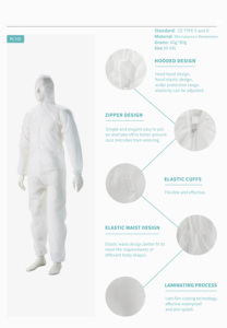 XPRO 2026 Comfortable Disposable Coveralls Cheap Fabric <strong>PPE</strong> Microporous <strong>Painter</strong> Safety Anti-Static Water-Proof Overalls - Product Image 3