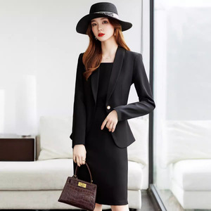 White Women's Blazer Suit Jacket Solid Color Slim Fit Professional Workwear Elegant Style With Flower Decor - Product Image 2