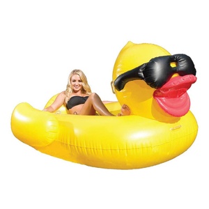 Baby Shower <b>Bath</b> Seat Tub Water Fun Games Swimming Pool Floats Boat Seats Beach Toy <b>Inflatable</b> Rubber Duck Pool Float for Kids - Product Image 1