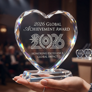 Trophée personnalisé en cristal en forme <span class=keywords><strong>de</strong></span> cœur, récompense en verre gravé en forme <span class=keywords><strong>de</strong></span> cœur pour la Saint-<span class=keywords><strong>Valentin</strong></span>, les anniversaires, Thanksgiving, les cadeaux d'appréciation - Product Image 4