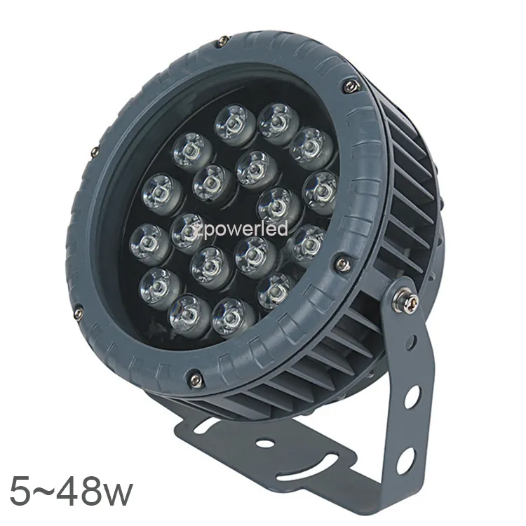 Outdoor Round Rgb Color Spotlight Led Landscape Tree Lamp Outdoor Led Flood Light For Garden