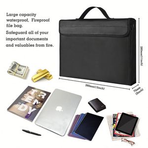 Bolsa Organizadora de Documentos Expandible A4, Resistente al Fuego y al Agua, Recubierta de Silicona y Fibra de Vidrio, Sostenible, para Oficina y Hogar, con Correa para el Hombro - Product Image 3