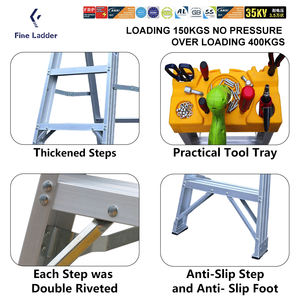 Escalera De 4 metros Bandeja De herramientas Escalera De aluminio Escalera plegable Escaleras De 5 escalones Escaleras De Escalera Plegables De Aluminio - Product Image 2