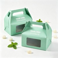 Boîtes à gâteaux décoratives en carton à l'encre de soja, emballages de desserts à emporter de haute qualité, vente en gros, grande taille