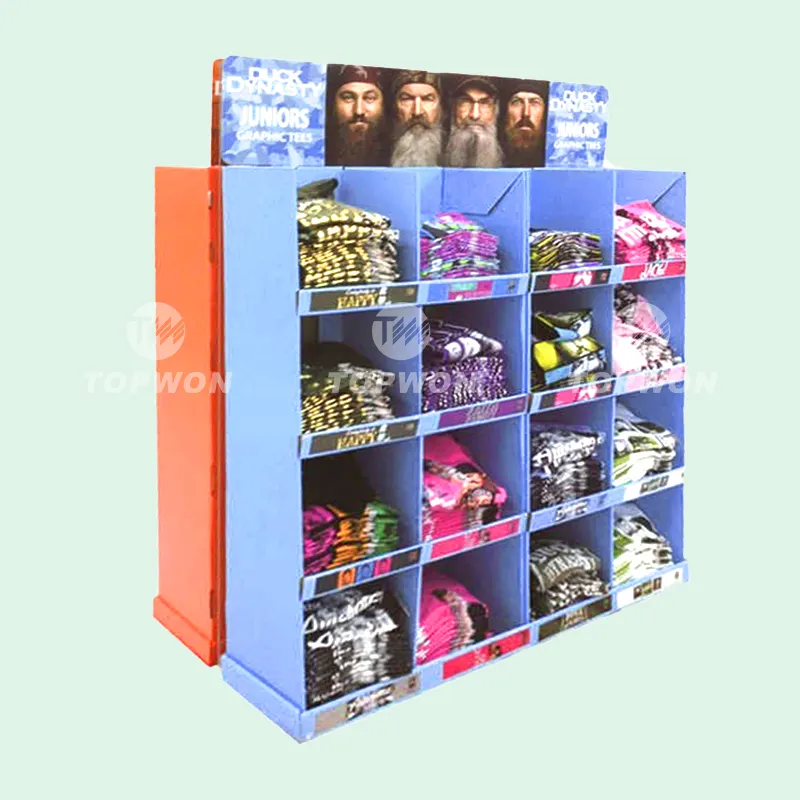 Supermarkt Einzelhandel Kleidung Display Stand für Shop Karton Pop Palette Display Rack Kleid T-Shirt Palette Display Stand