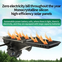 Eseecloud Lampe solaire pliable avec caméra 6MP Caméras de sécurité sans fil WiFi solaires IP PTZ extérieures LED