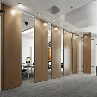 호텔 customizable 끝 접히는 나무로 되는 청각적인 움직일 수 있는 벽 분할을 미끄러지는 임시 이동할 수 있는 분배자 알루미늄 구조