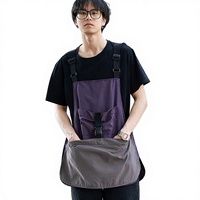 Gilet d'été sans manches, tablier de travail, salopette pour barista, serveur de salon de thé, cuisine, restaurant, avec impression spéciale anti-salissure