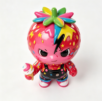 Figurine personnalisée Graffiti Monstre Fraise en PVC et ABS, Statue moulée, Fabrication OEM en usine chinoise pour la vente en gros aux marques