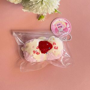 Silicone Strawberry Sauce Cartoon Stress Relief Toy PU Material Dry Mud Simulation <b>Squishy</b> Feel Back Simulation Relief Toy - Product Image 2