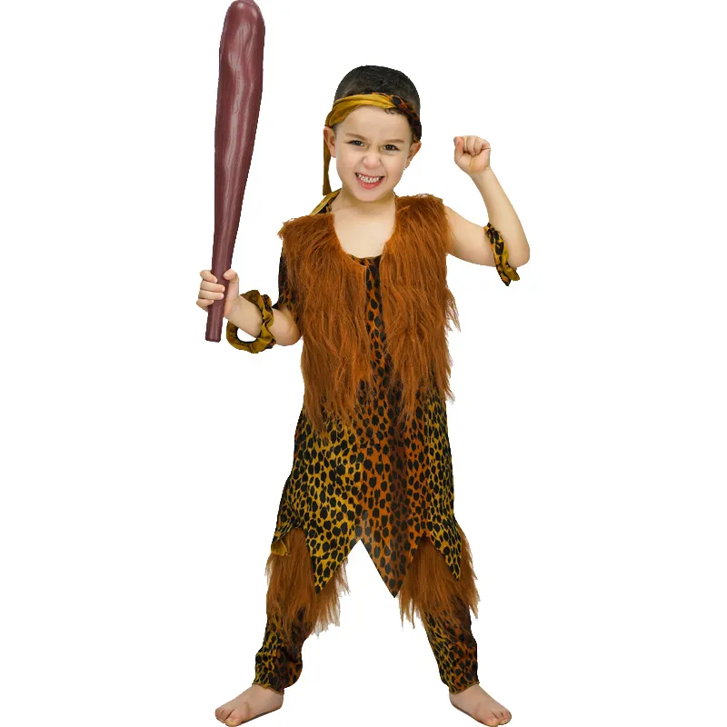 Wholesales Kid's Costumes Halloween Cos Fancy Dress Cosplay Caveman Costume