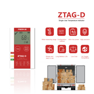 Fresvue ZTAG-D dùng một lần sử dụng IP67 không thấm nước 0.1 ° C ghi nhiệt độ dữ liệu logger LCD hiển thị ODM tùy biến PDF - Product Image 5