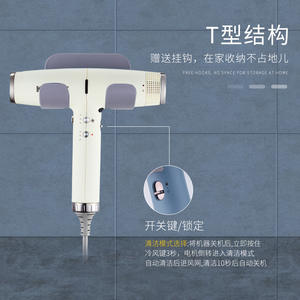 Komei KM-H3 T-Shaped <b>Hair</b> <b>Dryer</b> With Negative Ion Ionic Care AC Motor <b>Silent</b> Brushless Electric 220V Flat Plug Blue And White - Product Image 1