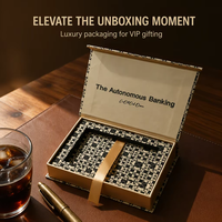 Boîte cadeau magnétique personnalisée en forme de livre avec ruban et insert en EVA, emballage de luxe vide pour cartes VIP et bijoux