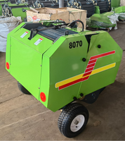 850 Mini presse à foin ronde avec bon prix Machine à presser la paille de pin à vendre