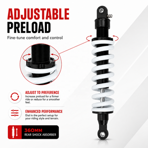 <span class=keywords><strong>Amortisseur</strong></span> arrière réglable à air de 360 mm pour moto tout-terrain, VTT, quad et kart de 150 cc à 250 cc - Product Image 5