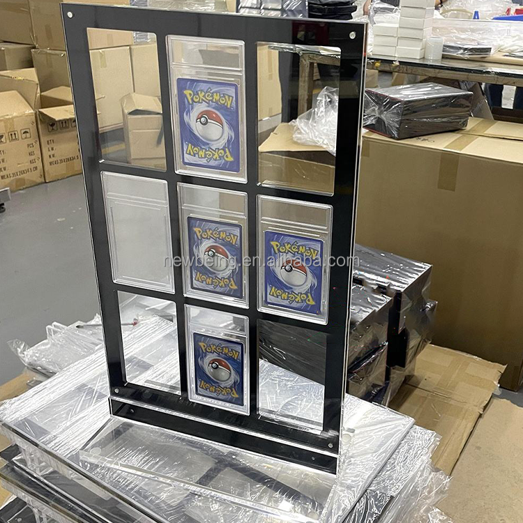 9 Slot Acrylic Display Stand for Trading Card Cases - Durable Graded Card  Frame for Exhibitions and Custom Logos
