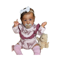 Poupée Bébé Reborn Réaliste Noire Mignonne en Silicone et Vinyle, Jouet Doux pour Filles avec Cheveux Implantés à la Main, Lavable