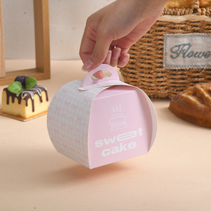 Caja Redonda Portátil Desechable de Papel para Hornear, para Empacar Alimentos, Pasteles en Rodajas y Galletas - Product Image 4
