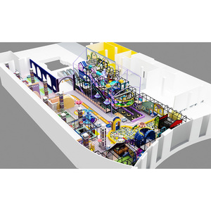 Equipo de juegos infantiles de interior comercial, casa de juegos de rol, toboganes para niños, parque infantil de plástico para interiores con piscina de bolas - Product Image 3