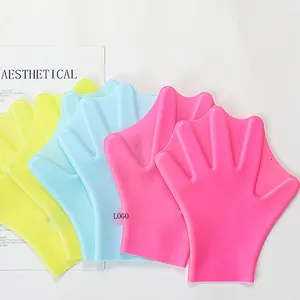 Swimming Gloves Silicone Webbed Swim Training Gloves swim hand fins for adults and kids