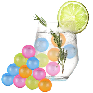 Glaçons ronds réutilisables en plastique coloré de 2,5 cm pour jus et alcool - Product Image 3