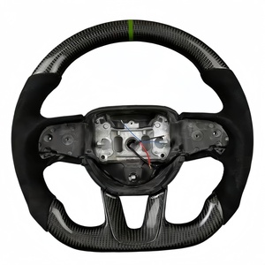 Volante de Coche Personalizado de Alta Calidad para <span class=keywords><strong>Dodge</strong></span> <span class=keywords><strong>Challenger</strong></span> SXT RT SRT GT Hellcat, Volante de Fibra de Carbono y Alcántara - Product Image 1