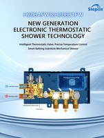 Système de contrôle de douche thermostatique numérique intelligent WiFi OEM ODM avec application, mitigeur dissimulé 2 et 3 voies