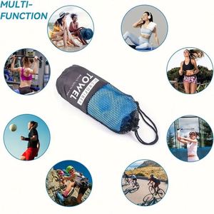 Serviette de sport à absorption élevée en microfibre, séchage rapide, légère, compacte, pour la salle de sport, la plage, le camping, la natation, le yoga, la randonnée, design portable - Product Image 6