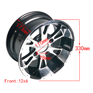 ATV UTV <span class=keywords><strong>12</strong></span> 인치 프론트 리어 타이어 허브 고 카트/골프 카트 알루미늄 합금 휠 림 12X6 12x8 - Product Image 5