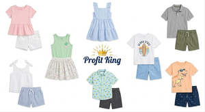 Ensemble d'été pour enfants à manches courtes, en coton doux pour la peau, 2 pièces, styles variés, livraison mixte de la commande entière - Product Image 1