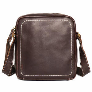 Sac à bandoulière décontracté en cuir véritable souple pour <span class=keywords><strong>homme</strong></span>, sac messager, <span class=keywords><strong>porte</strong></span>-documents - Product Image 1