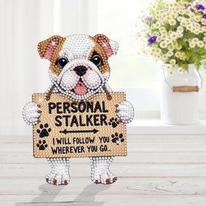 Pintura <span class=keywords><strong>de</strong></span> Diamantes DIY, Decoración Acrílica con Cabeza <span class=keywords><strong>de</strong></span> Perro que Sacude la Cabeza, <span class=keywords><strong>Pug</strong></span> - Product Image 1