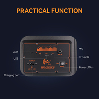 Enceinte portable sans fil Sing-e ZQS8249 pour DJ, karaoké, avec Bluetooth, TWS et FM, éclairage LED RVB, mini USB, double 8 pouces, remise d'usine