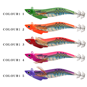 Nuova Esca da Pesca Gambero di Legno 13.4cm/38.5g Affondante Luminosa Totanara Jig Artificiale Dura - Product Image 2
